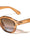 Frontal Stud Accent Fashion Retro Round Wholesale Sunglasses