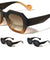 Rounded Temple Tip Fashion Retro Geometric Wholesale Sunglasses