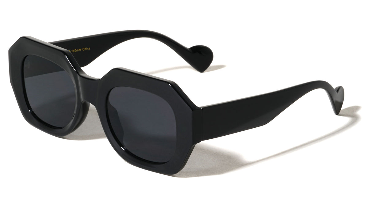 Rounded Temple Tip Fashion Retro Geometric Wholesale Sunglasses