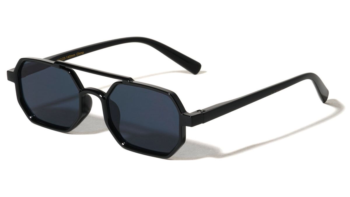 Spring Hinge Retro Geometric Aviators Wholesale Sunglasses
