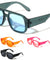 Oversized Crystal Color Fashion Square Aviators Wholesale Sunglasses