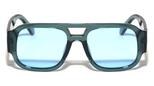 Oversized Crystal Color Fashion Square Aviators Wholesale Sunglasses