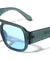 Oversized Crystal Color Fashion Square Aviators Wholesale Sunglasses