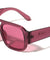 Oversized Crystal Color Fashion Square Aviators Wholesale Sunglasses
