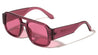Oversized Crystal Color Fashion Square Aviators Wholesale Sunglasses