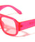 Oversized Crystal Color Fashion Square Aviators Wholesale Sunglasses