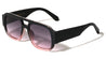 Oversized Crystal Color Fashion Square Aviators Wholesale Sunglasses