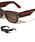 Two Dot Accent Stud Large Brow Square Wholesale Sunglasses