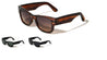 Two Dot Accent Stud Large Brow Square Wholesale Sunglasses