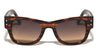 Two Dot Accent Stud Large Brow Square Wholesale Sunglasses