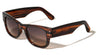 Two Dot Accent Stud Large Brow Square Wholesale Sunglasses
