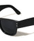 Two Dot Accent Stud Large Brow Square Wholesale Sunglasses