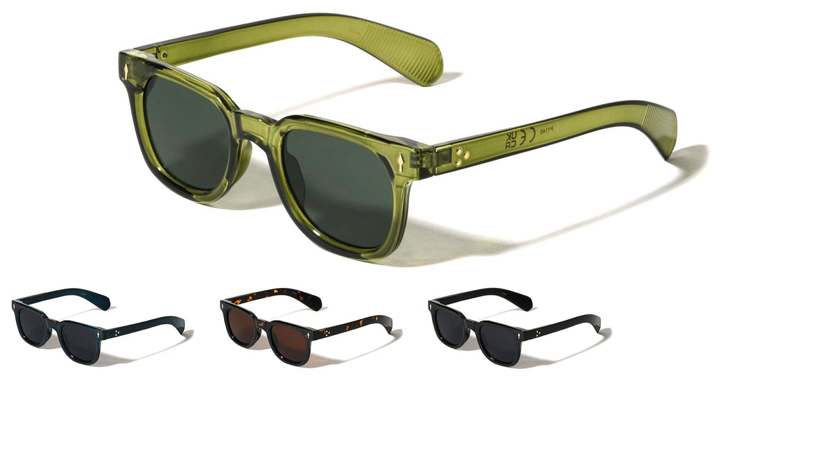 Frontal Up Arrow Stud Retro Square Wholesale Sunglasses