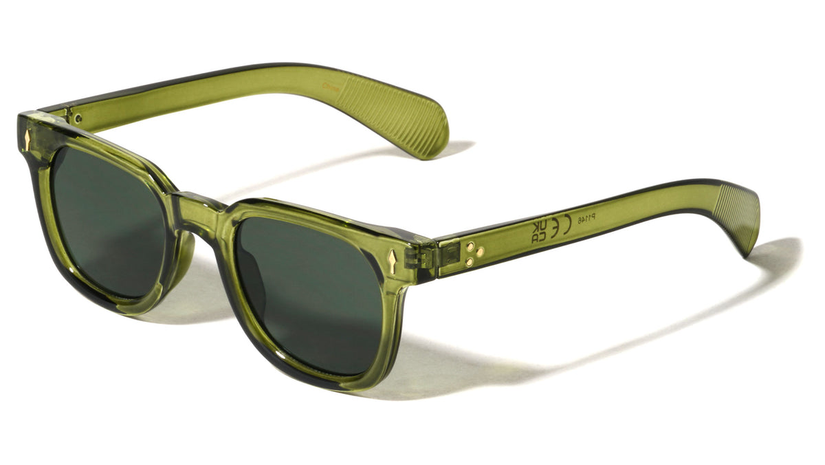 Frontal Up Arrow Stud Retro Square Wholesale Sunglasses