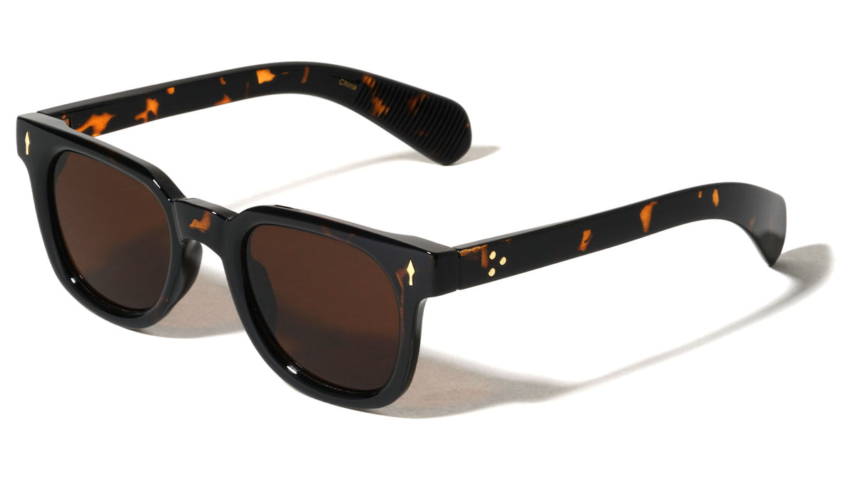 Frontal Up Arrow Stud Retro Square Wholesale Sunglasses