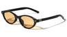 Two Bracket Hinge Accent Fashion Oval Cat Eye Wholesale Sunglasses