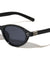 Two Bracket Hinge Accent Fashion Oval Cat Eye Wholesale Sunglasses