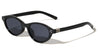 Two Bracket Hinge Accent Fashion Oval Cat Eye Wholesale Sunglasses
