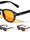 Rectangle Stud Accent Retro Round Wholesale Sunglasses