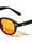 Rectangle Stud Accent Retro Round Wholesale Sunglasses