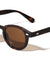 Rectangle Stud Accent Retro Round Wholesale Sunglasses