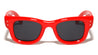 Two Dot Stud Accent Inflated Square Wholesale Sunglasses