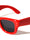 Two Dot Stud Accent Inflated Square Wholesale Sunglasses