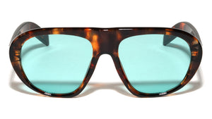 Solid Frame Oval Aviators Wholesale Sunglasses