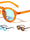 Keyhole Nose Straight Temple Retro Fashion Round Wholesale Sunglasses