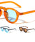 Keyhole Nose Straight Temple Retro Fashion Round Wholesale Sunglasses