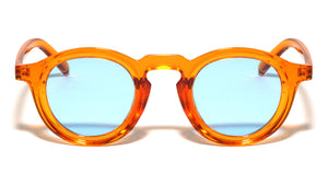 Keyhole Nose Straight Temple Retro Fashion Round Wholesale Sunglasses