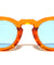 Keyhole Nose Straight Temple Retro Fashion Round Wholesale Sunglasses