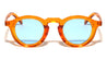 Keyhole Nose Straight Temple Retro Fashion Round Wholesale Sunglasses
