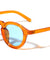 Keyhole Nose Straight Temple Retro Fashion Round Wholesale Sunglasses