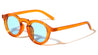 Keyhole Nose Straight Temple Retro Fashion Round Wholesale Sunglasses
