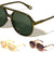 Temple Teardrop Hole Accent Modern Aviators Wholesale Sunglasses