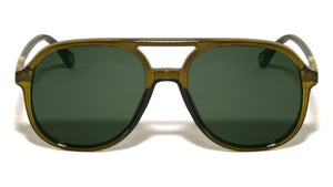 Temple Teardrop Hole Accent Modern Aviators Wholesale Sunglasses