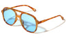 Temple Teardrop Hole Accent Modern Aviators Wholesale Sunglasses
