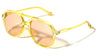 Temple Teardrop Hole Accent Modern Aviators Wholesale Sunglasses