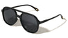 Temple Teardrop Hole Accent Modern Aviators Wholesale Sunglasses