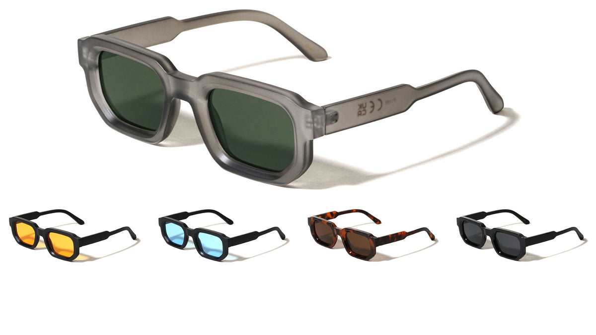 Thick Retro Fashion Rectangle Geometric Wholesale Sunglasses