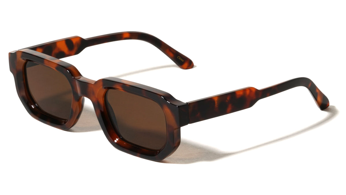 Thick Retro Fashion Rectangle Geometric Wholesale Sunglasses