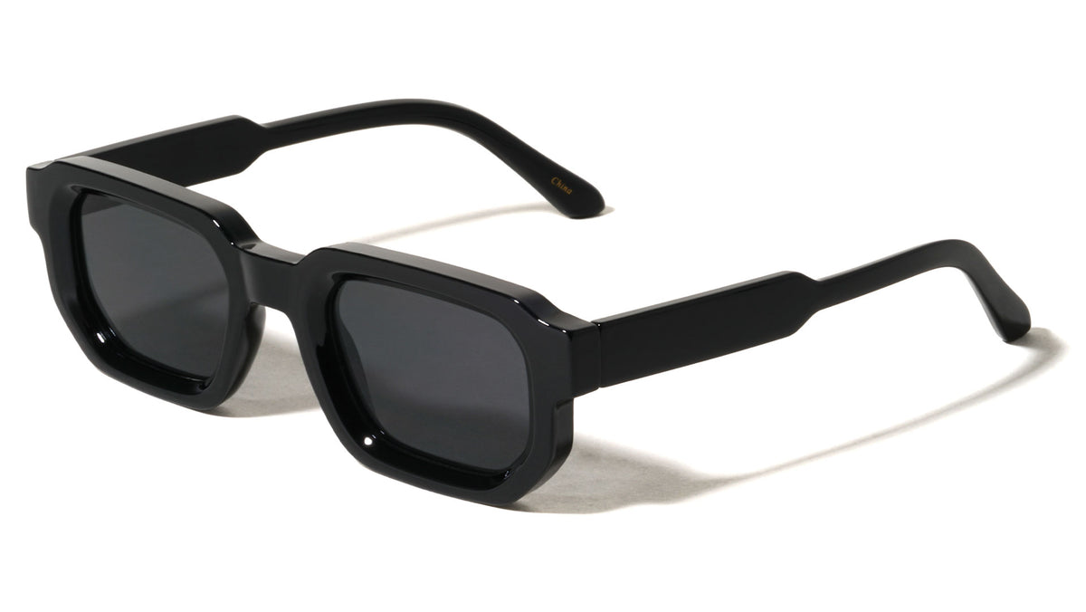 Thick Retro Fashion Rectangle Geometric Wholesale Sunglasses