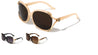 Semi Rimless Jaguar Hinge Oversized Fashion Butterfly Wholesale Sunglasses