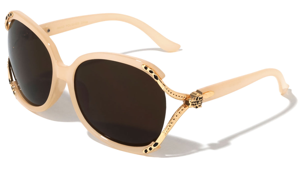 Semi Rimless Jaguar Hinge Oversized Fashion Butterfly Wholesale Sunglasses