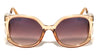 Crystal Color Extended Oval Temple Butterfly Wholesale Bulk Sunglasses