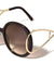 Crystal Color Extended Oval Temple Round Wholesale Bulk Sunglasses