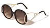 Crystal Color Extended Oval Temple Round Wholesale Bulk Sunglasses