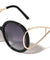 Crystal Color Extended Oval Temple Round Wholesale Bulk Sunglasses