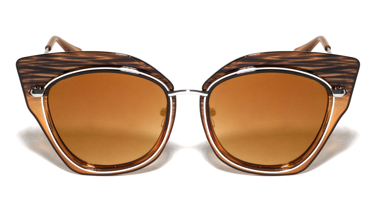 Combination Oversized Cat Eye Fashion Wholesale Sunglasses